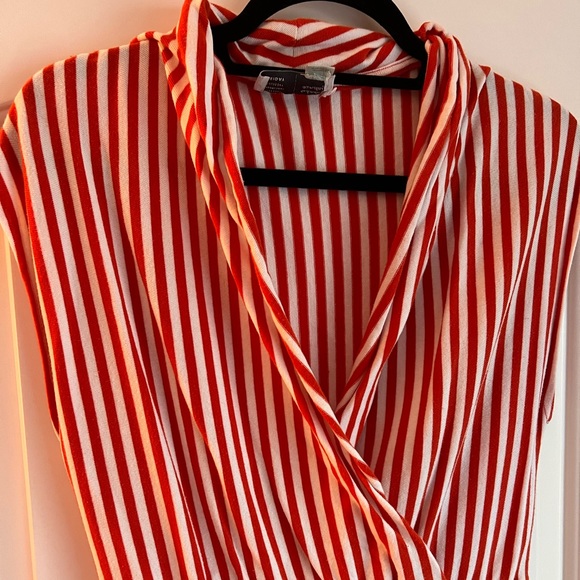 Anthropologie Saturday Sunday Orange/White Striped Dress, Size Small - Picture 6 of 7